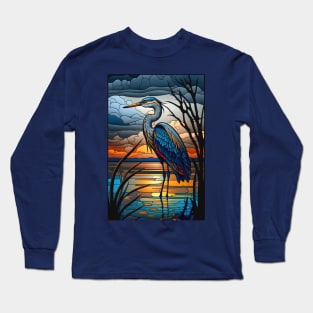 Blue Heron Long Sleeve T-Shirt